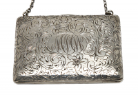 Silver French Monogram Handbag