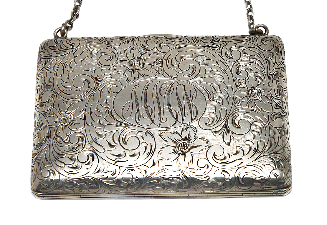 Silver French Monogram Handbag