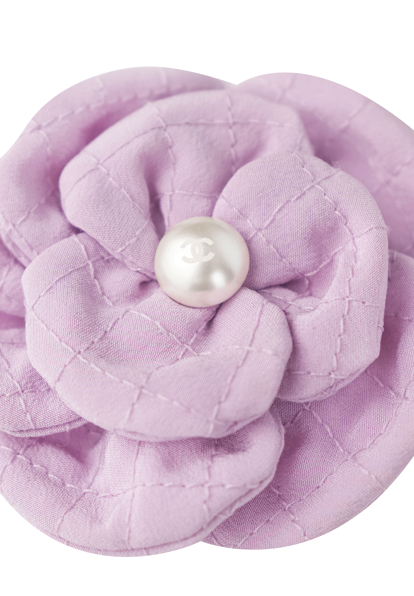Chanel Purple Camellia Brooch