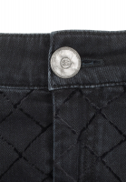 Dark Grey Quilted Velvet Chanel Jeans