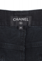 Dark Grey Quilted Velvet Chanel Jeans