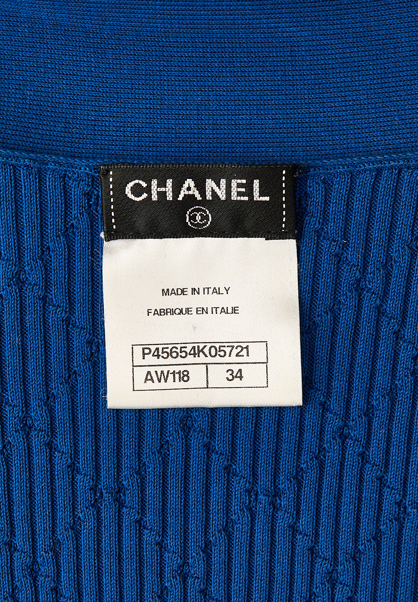 Chanel Blue Long Cardigan