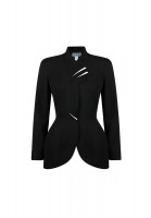 Thierry Mugler Black Jacket With Silver Elements