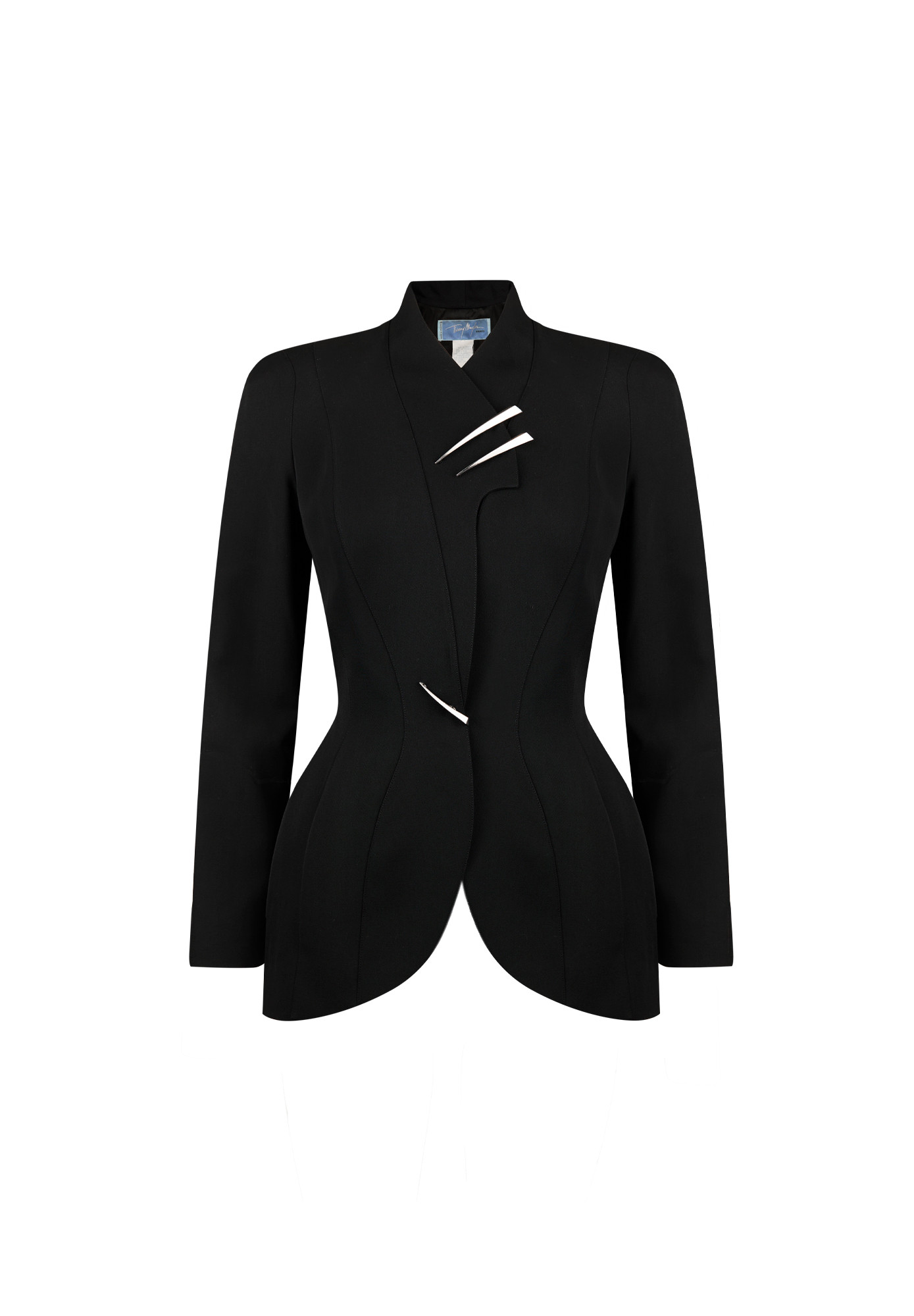 Thierry Mugler Black Jacket With Silver Elements