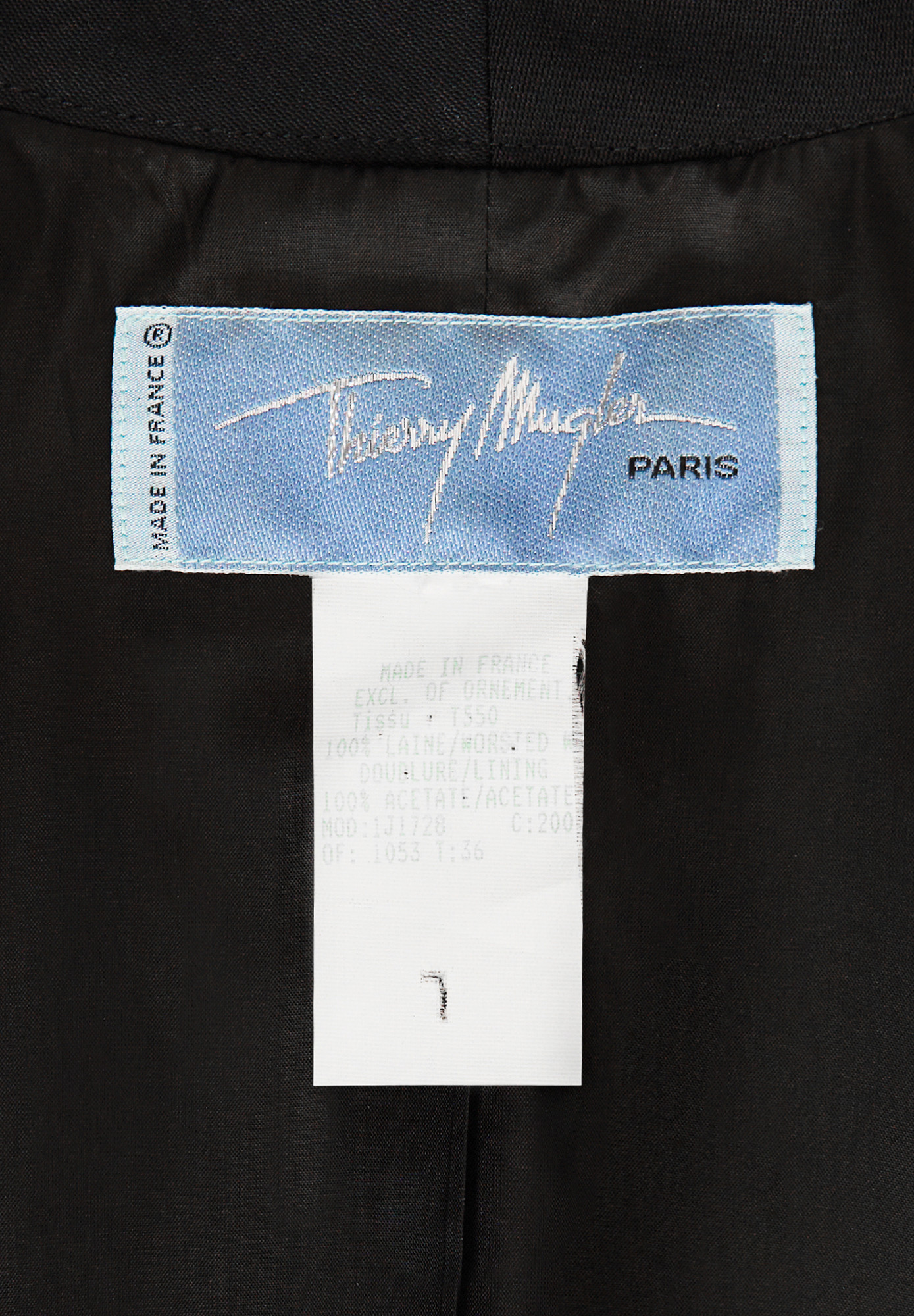 Thierry Mugler Black Jacket With Silver Elements