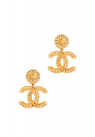 Chanel Earrings with Pearls and Logo