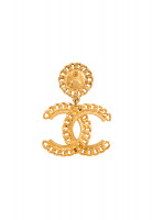 Chanel Earrings with Pearls and Logo