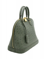 Louis Vuitton Alma PM Green Ostrich Bag