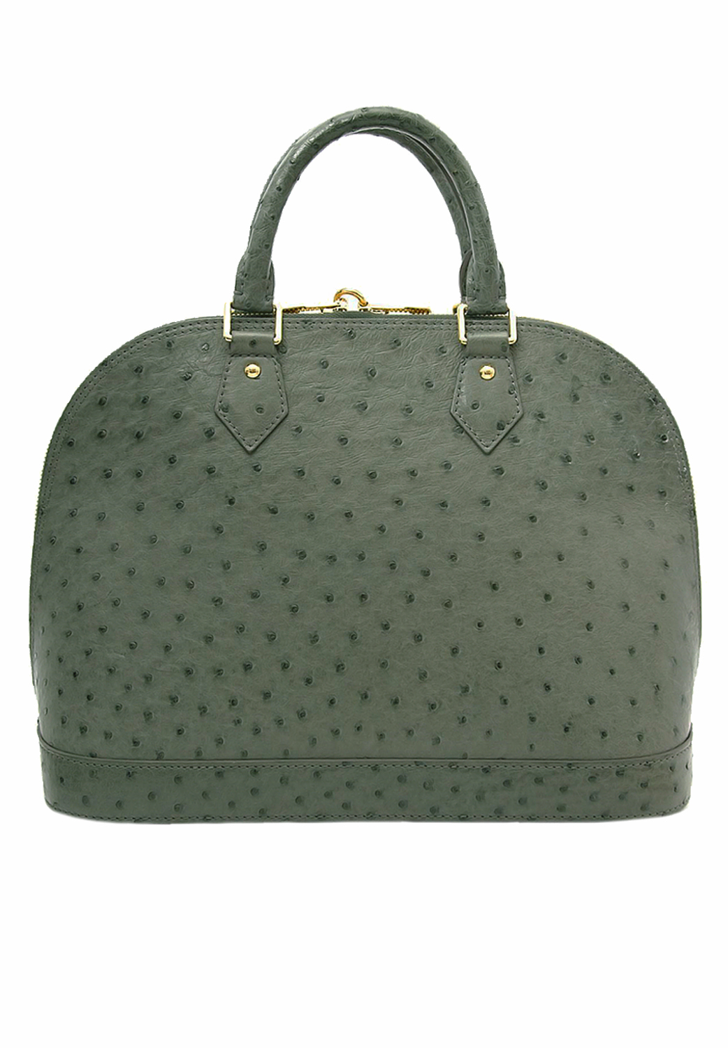 Louis Vuitton Alma PM Green Ostrich Bag