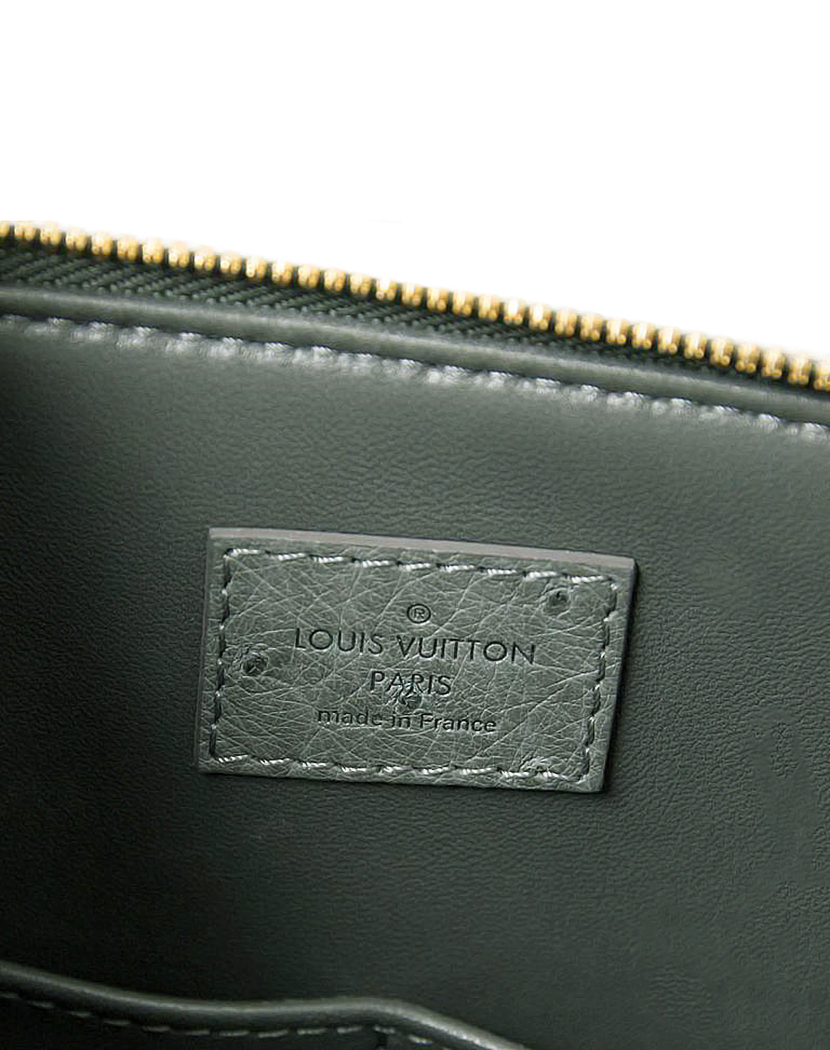 Louis Vuitton Alma PM Green Ostrich Bag