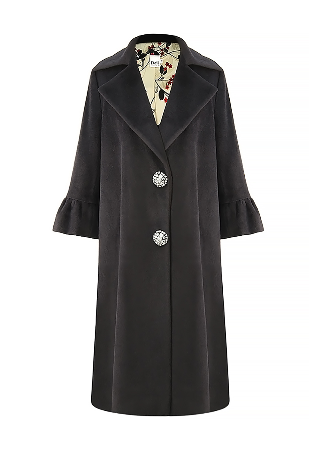 Doii Coat With Crystal Buttons