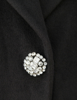 Doii Coat With Crystal Buttons