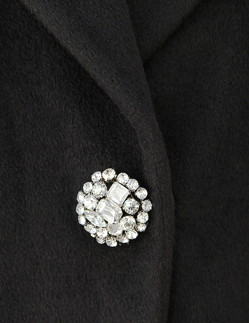 Doii Coat With Crystal Buttons