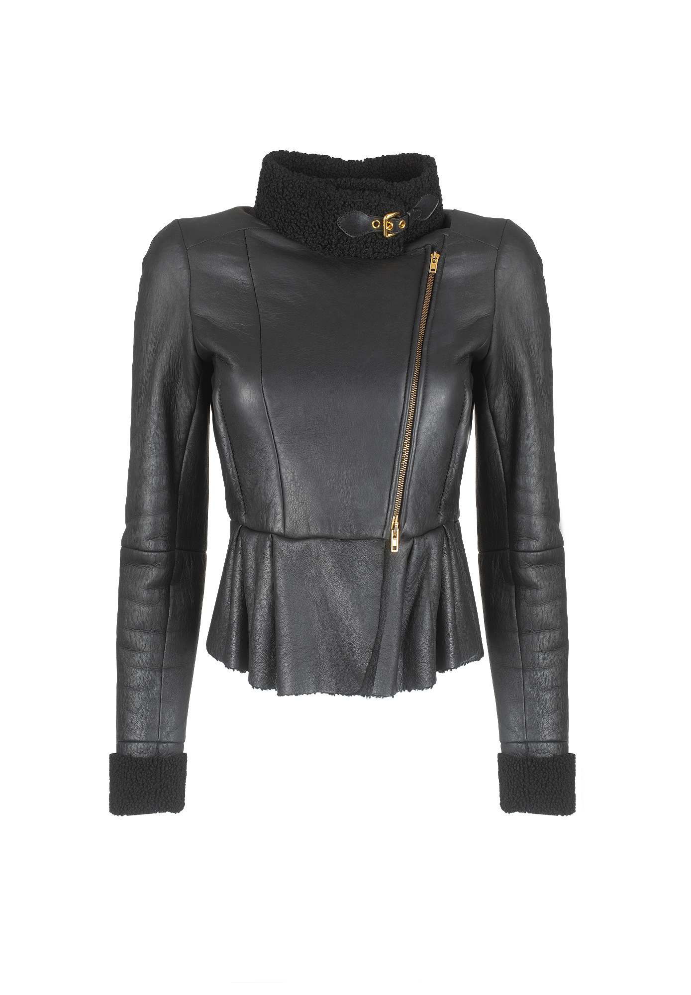 Miu Miu Black Sheepskin Coat