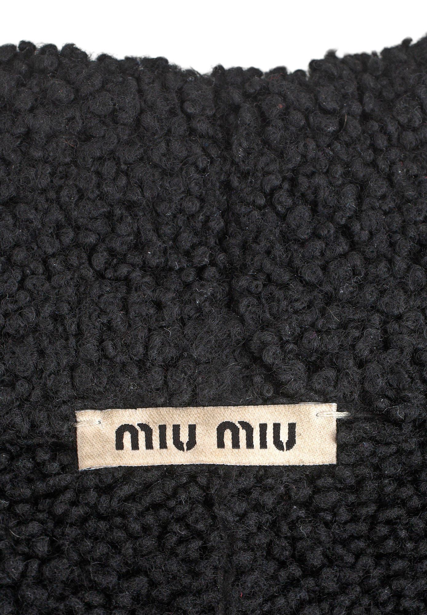 Miu Miu Black Sheepskin Coat