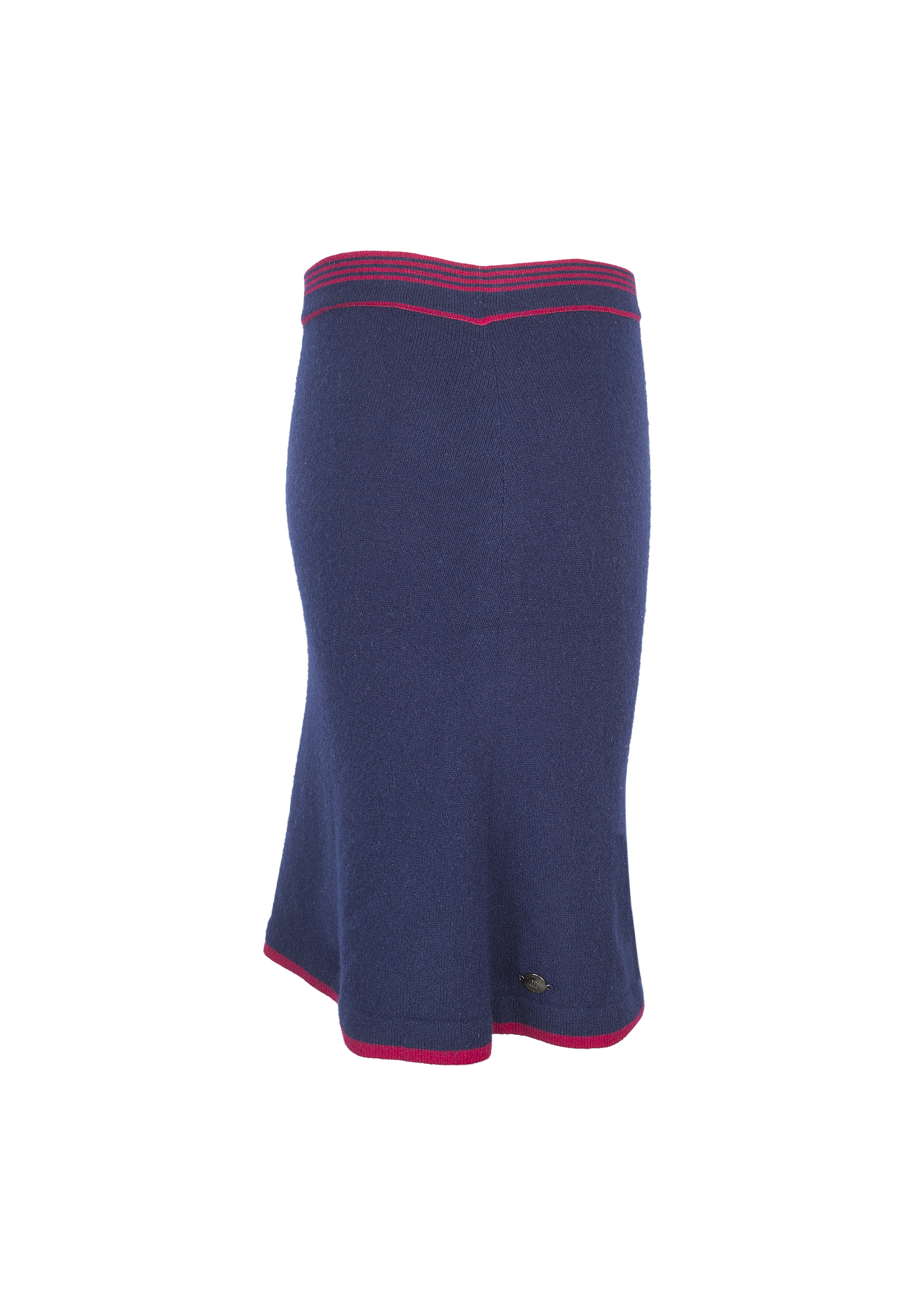 Chanel Navy Cashmere Skirt