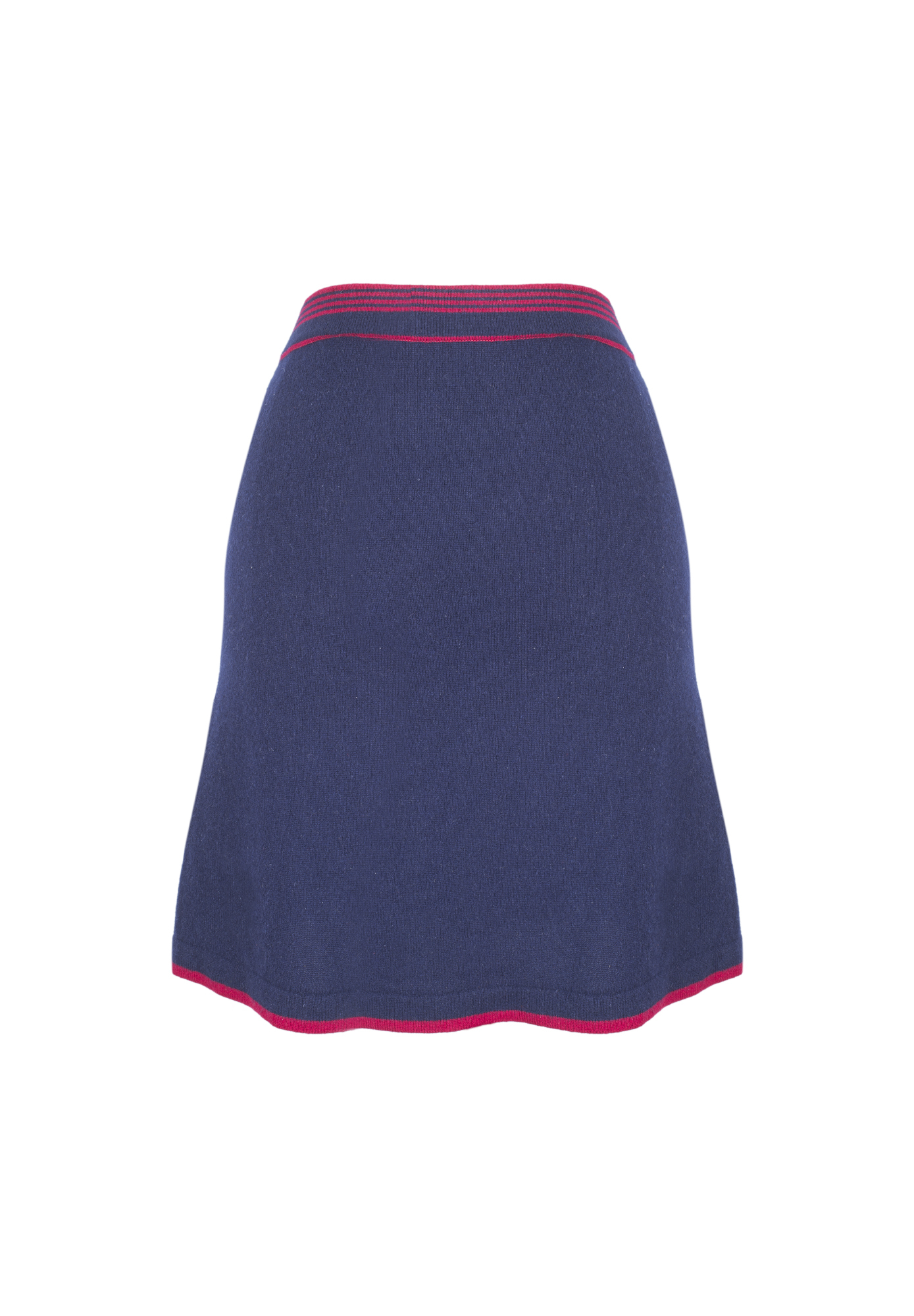 Chanel Navy Cashmere Skirt