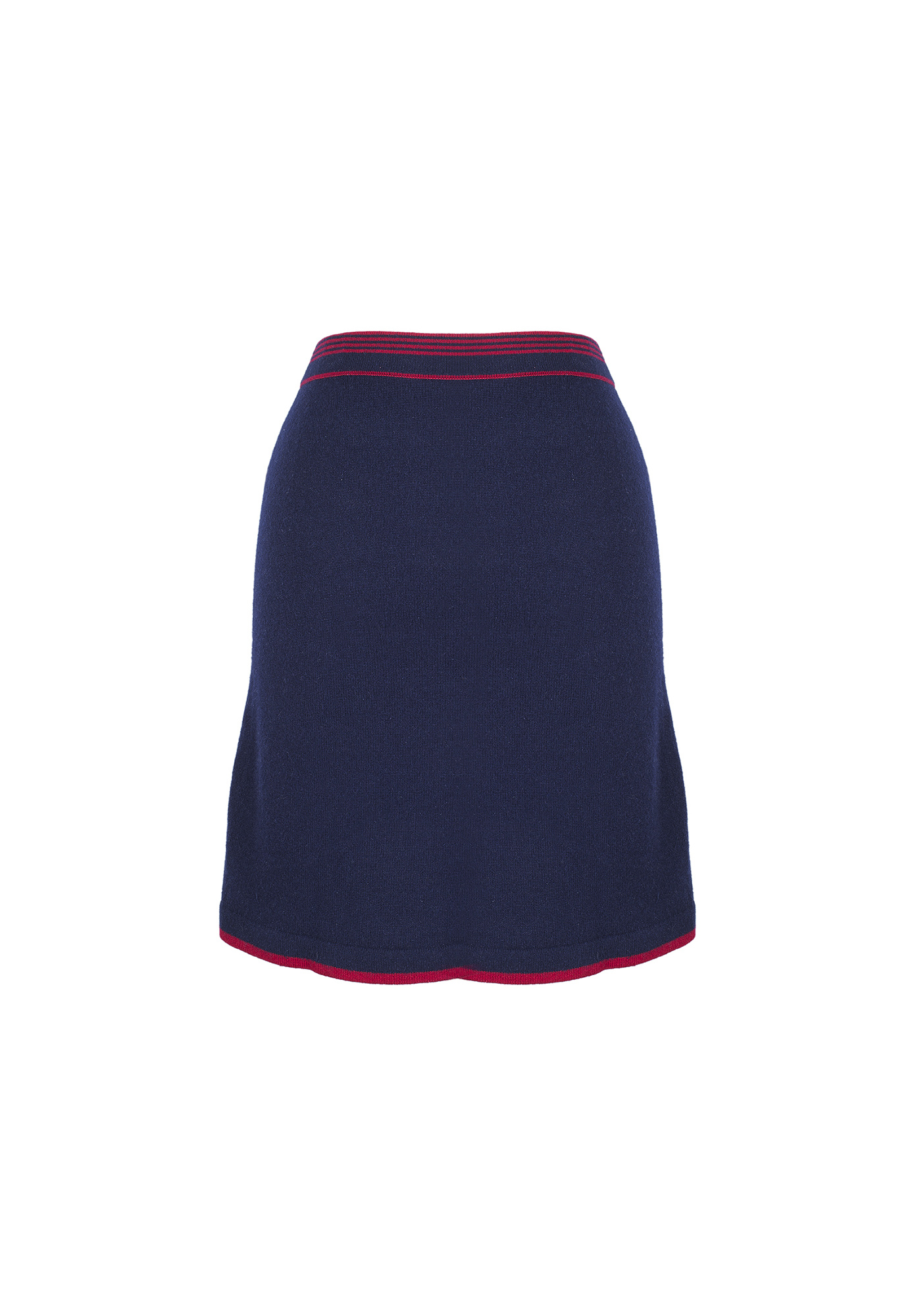 Chanel Navy Cashmere Skirt