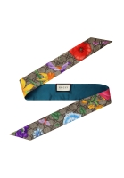 Gucci Silk Bandeau Scarf With Floral Print