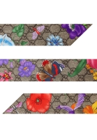 Gucci Silk Bandeau Scarf With Floral Print