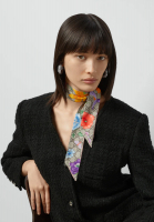 Gucci Silk Bandeau Scarf With Floral Print