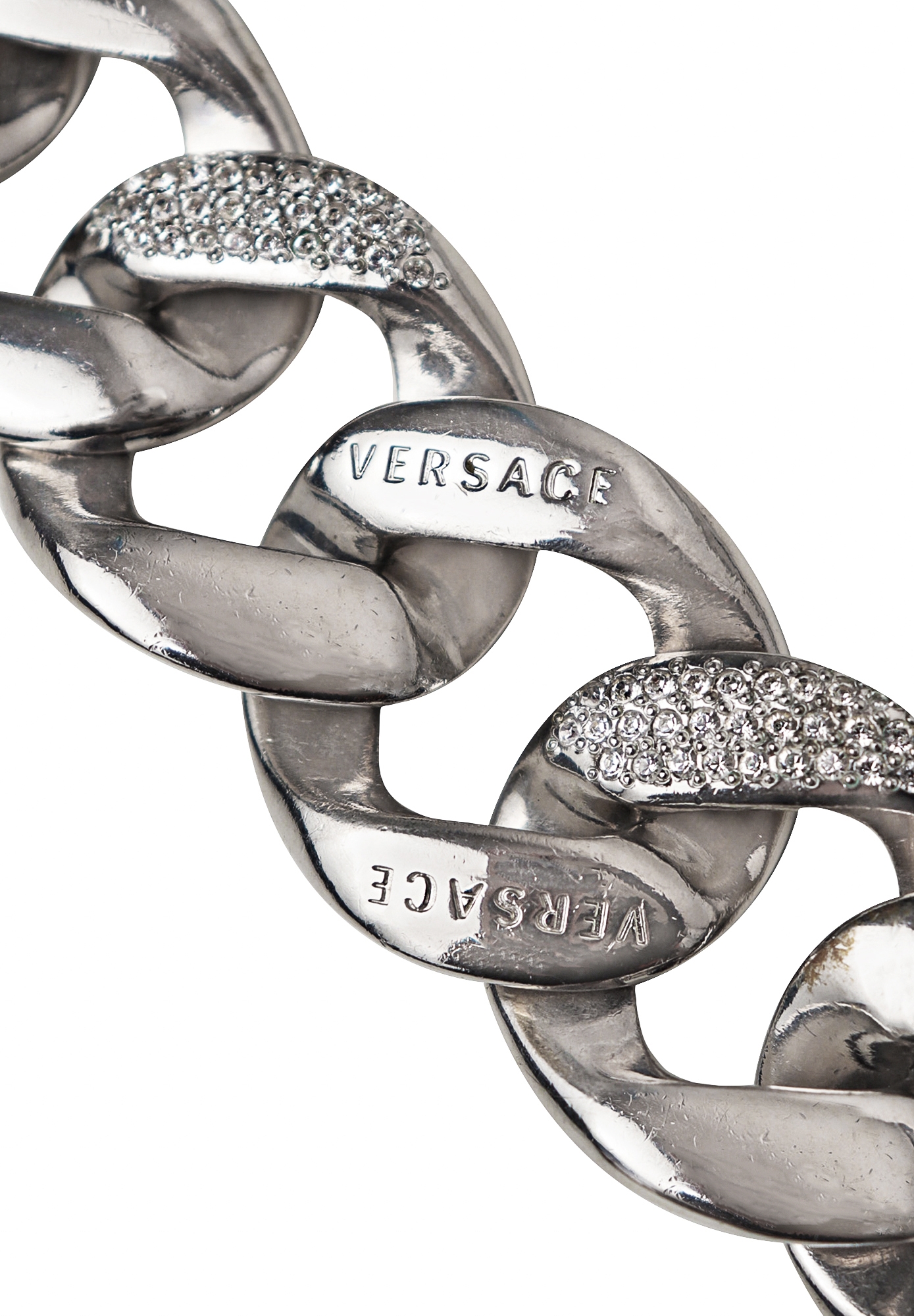 Versace Chain Necklace With Crystals