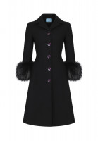 Prada Coat with Fur Cuffs