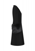 Prada Coat with Fur Cuffs