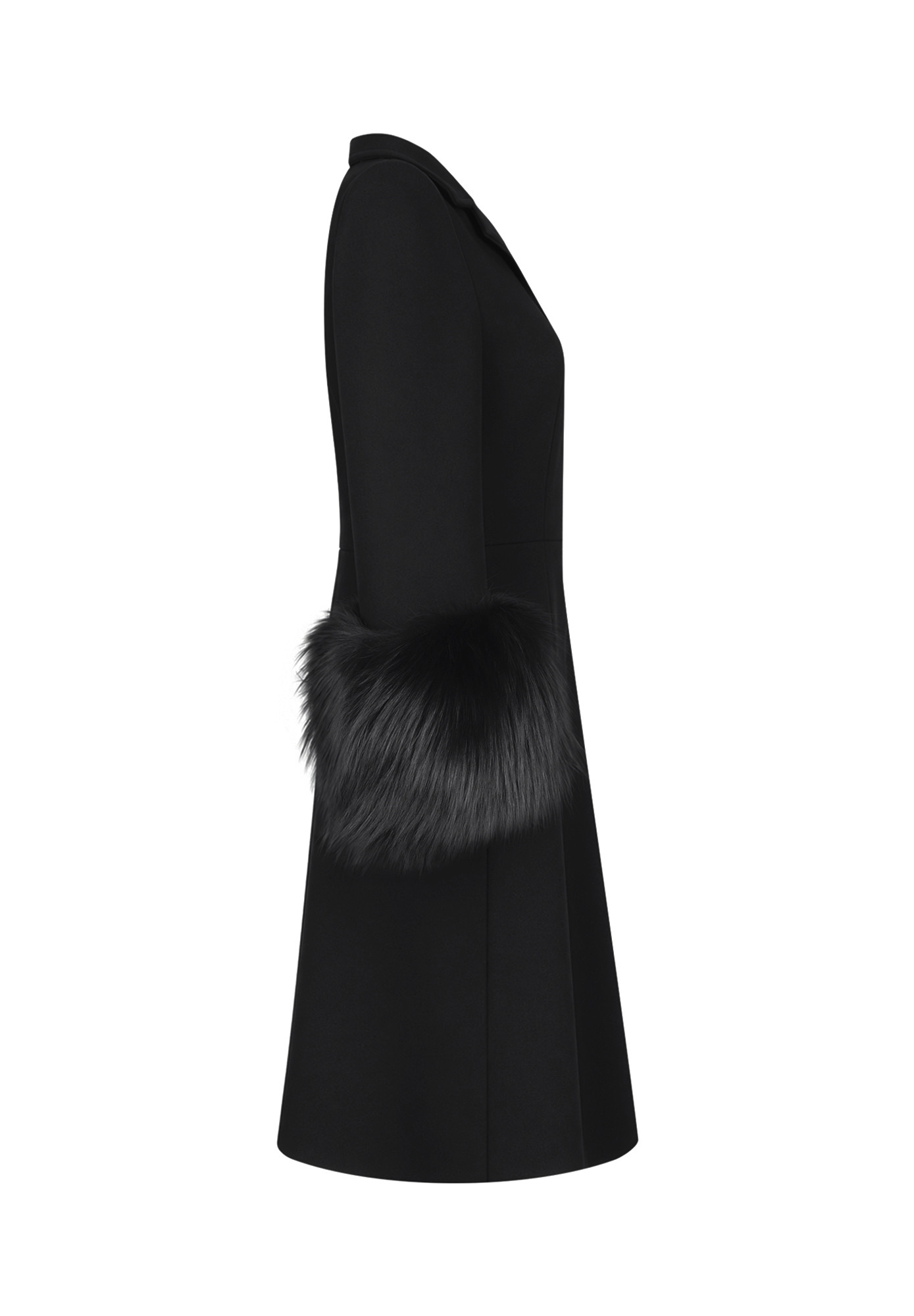 Prada Coat with Fur Cuffs