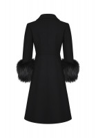 Prada Coat with Fur Cuffs