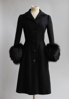 Prada Coat with Fur Cuffs