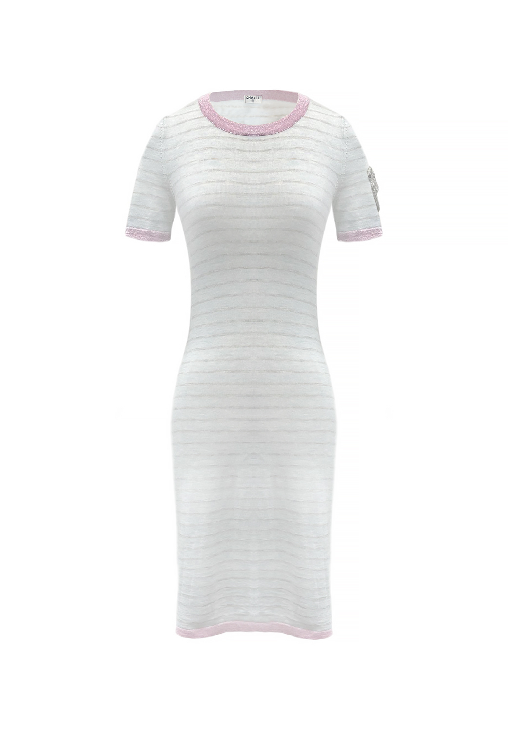 Chanel Grey Striped Dress