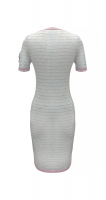 Chanel Grey Striped Dress