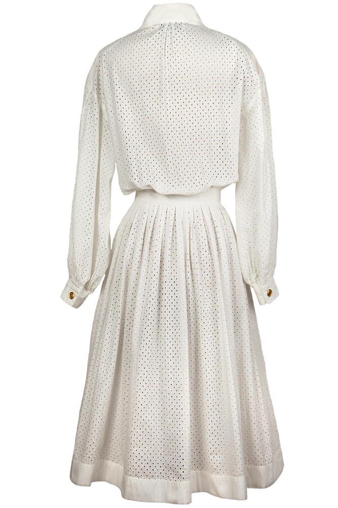 Chanel White Cotton Dress