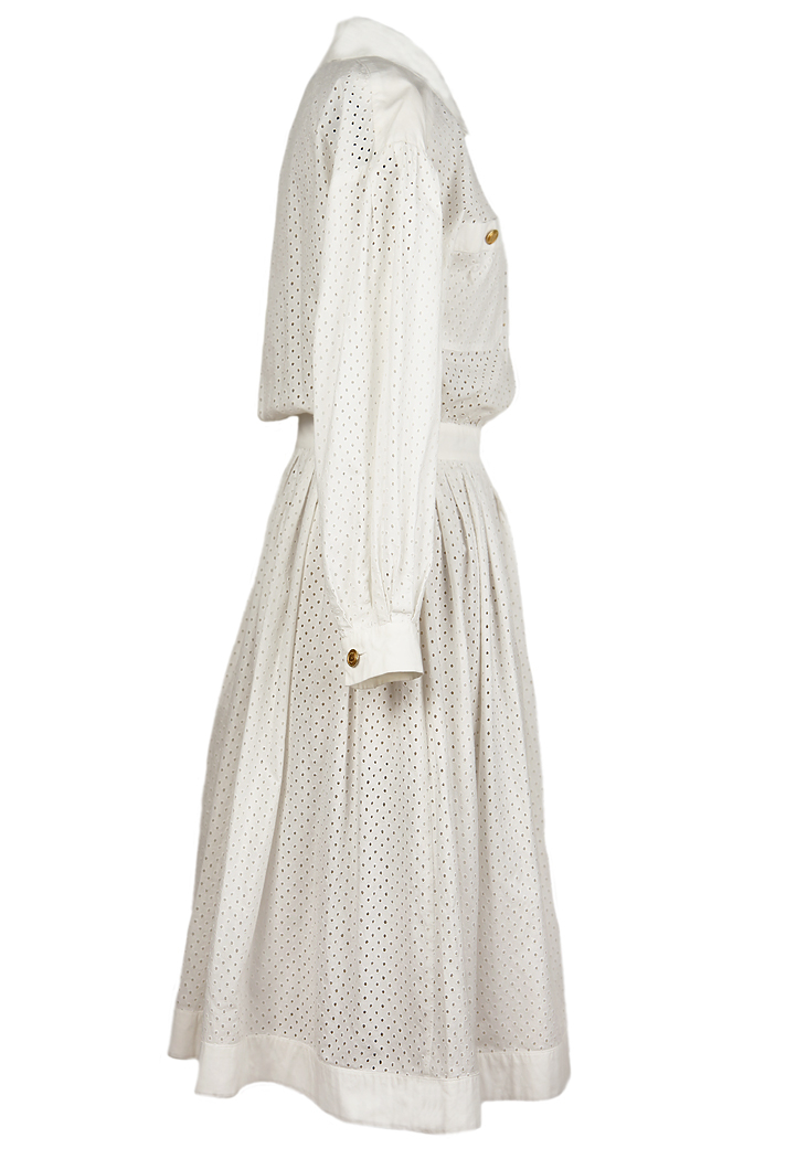 Chanel White Cotton Dress