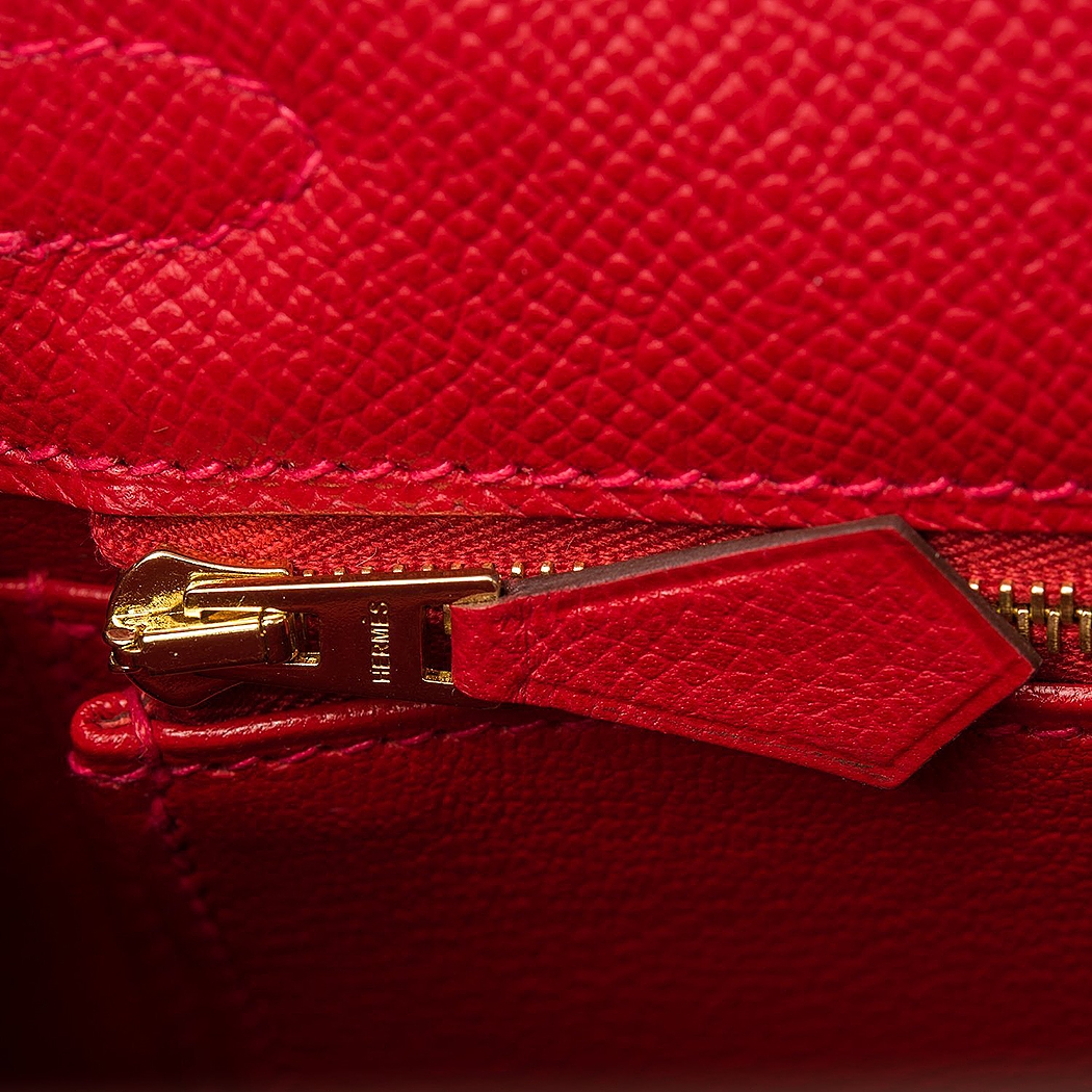 Hermès Kelly 25 Rouge Casaque Epsom Bag