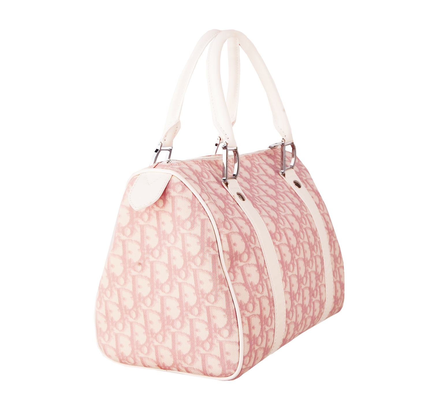 Dior Pink Monogram Boston Bag
