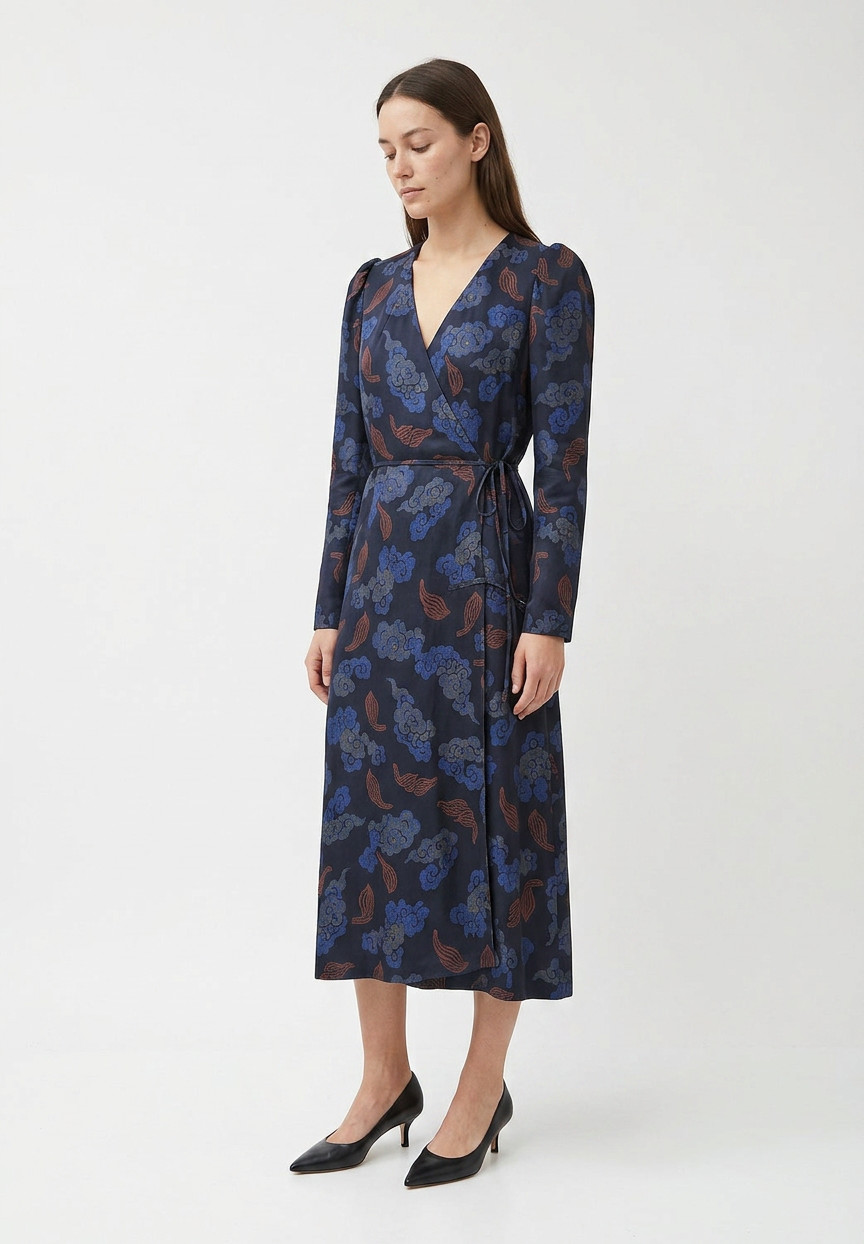 Dries Van Noten Printed Wrap Dress
