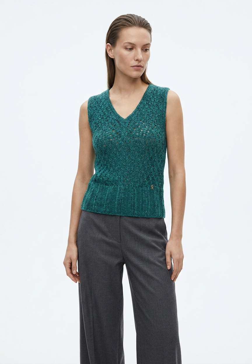 Gucci Green Knitted Vest