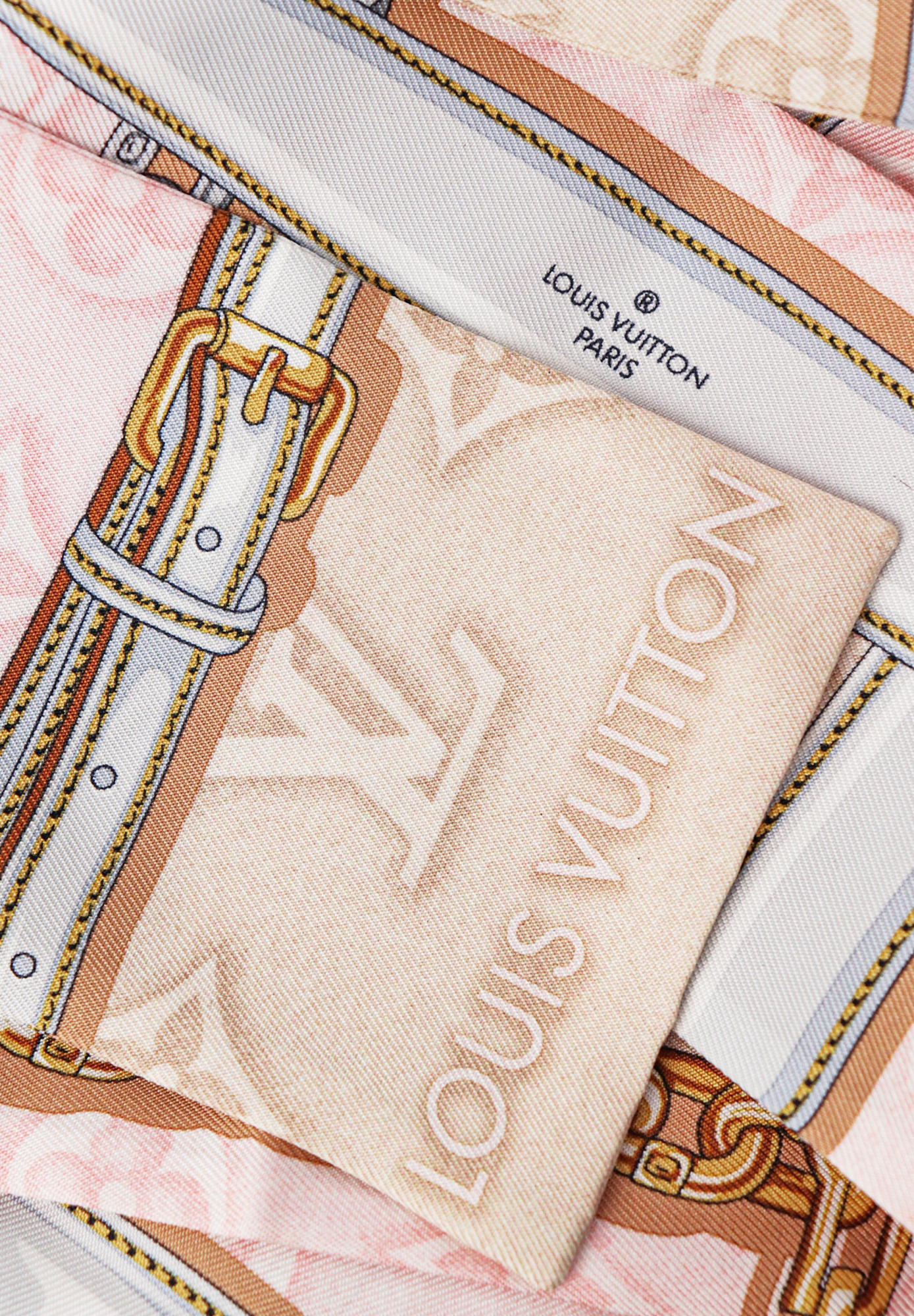 Louis Vuitton Silk Bandeau Scarf With Monograms