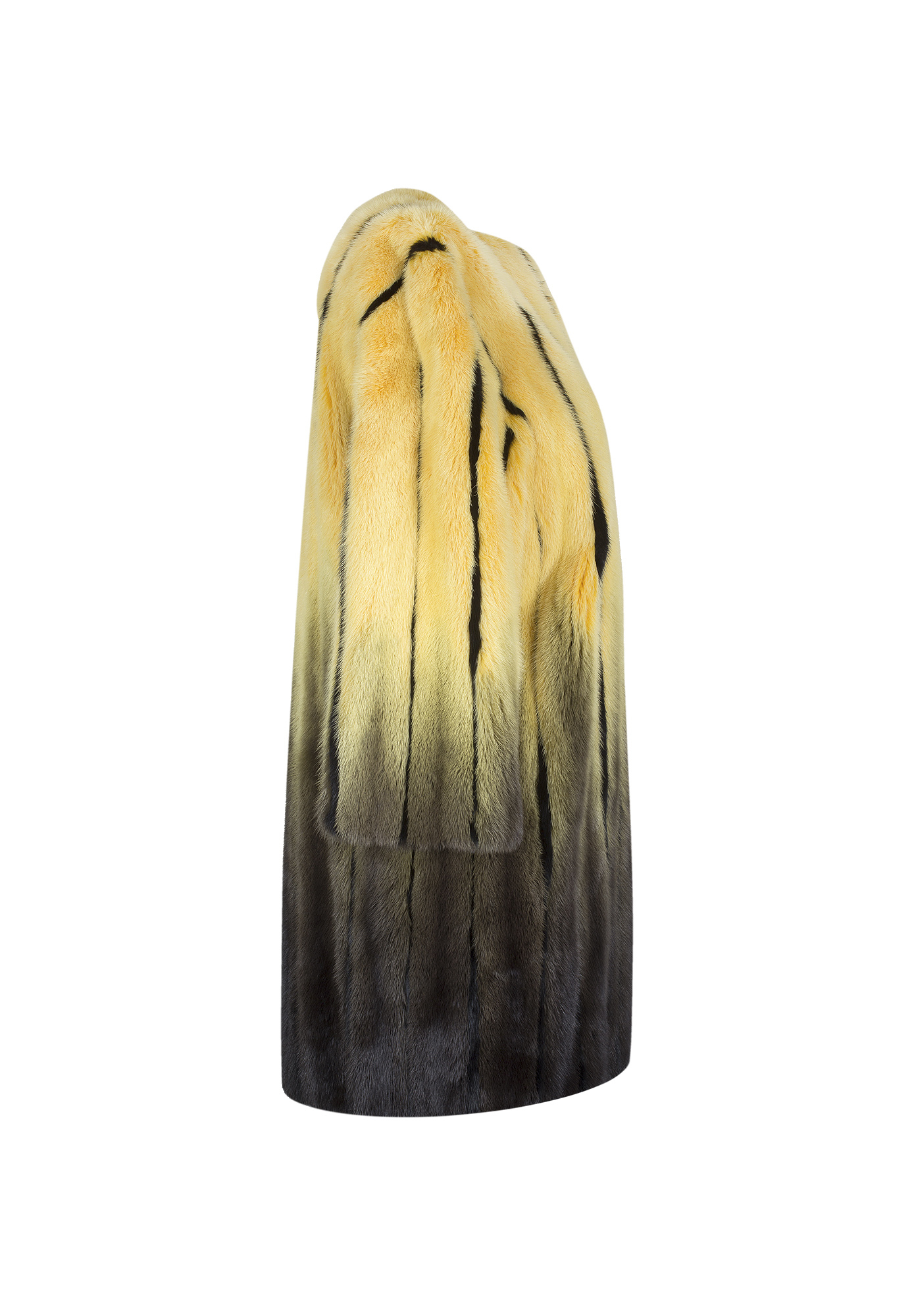 Fendi Yellow Fur Coat