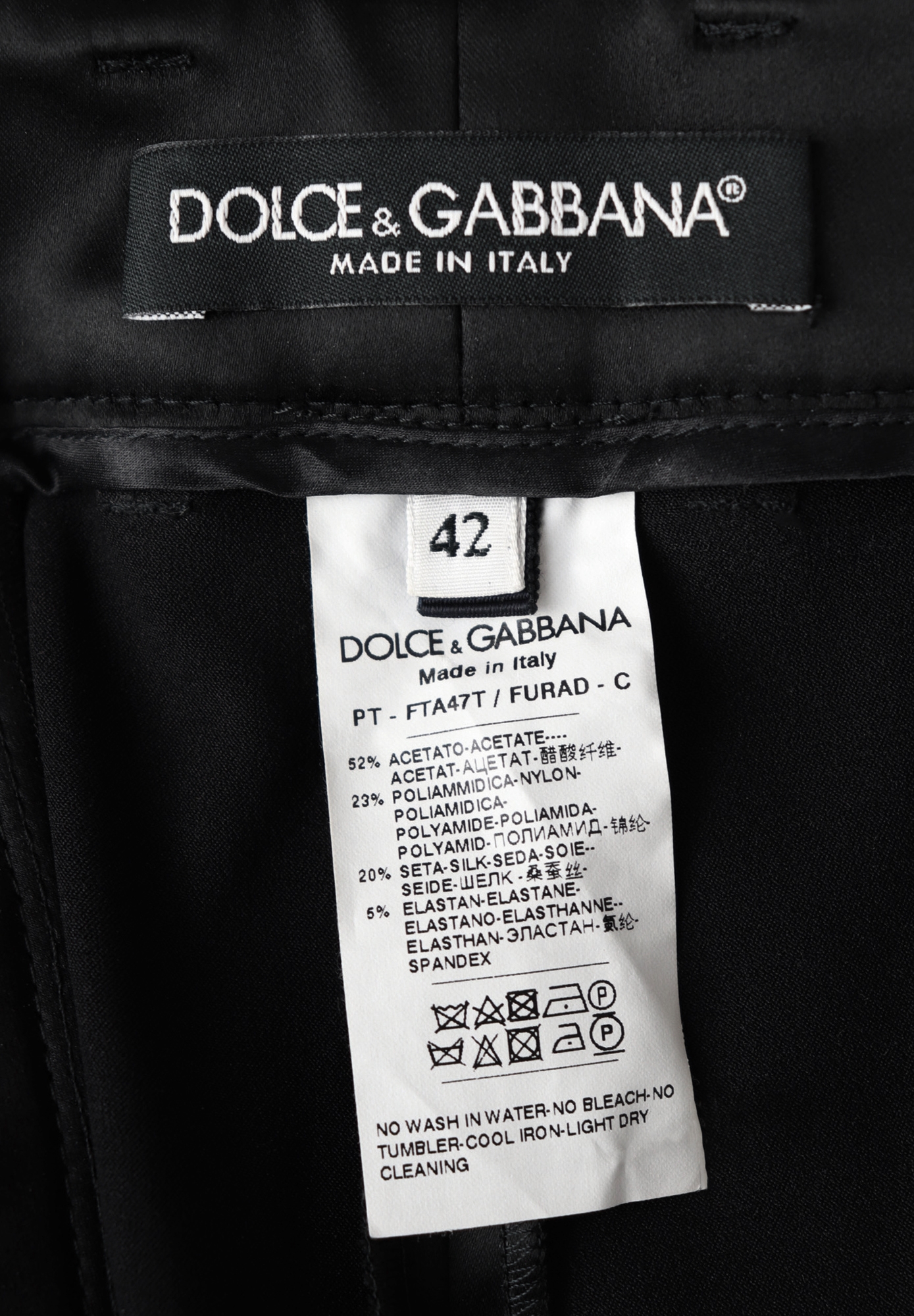 Dolce&Gabbana Satin Trousers With Lacing