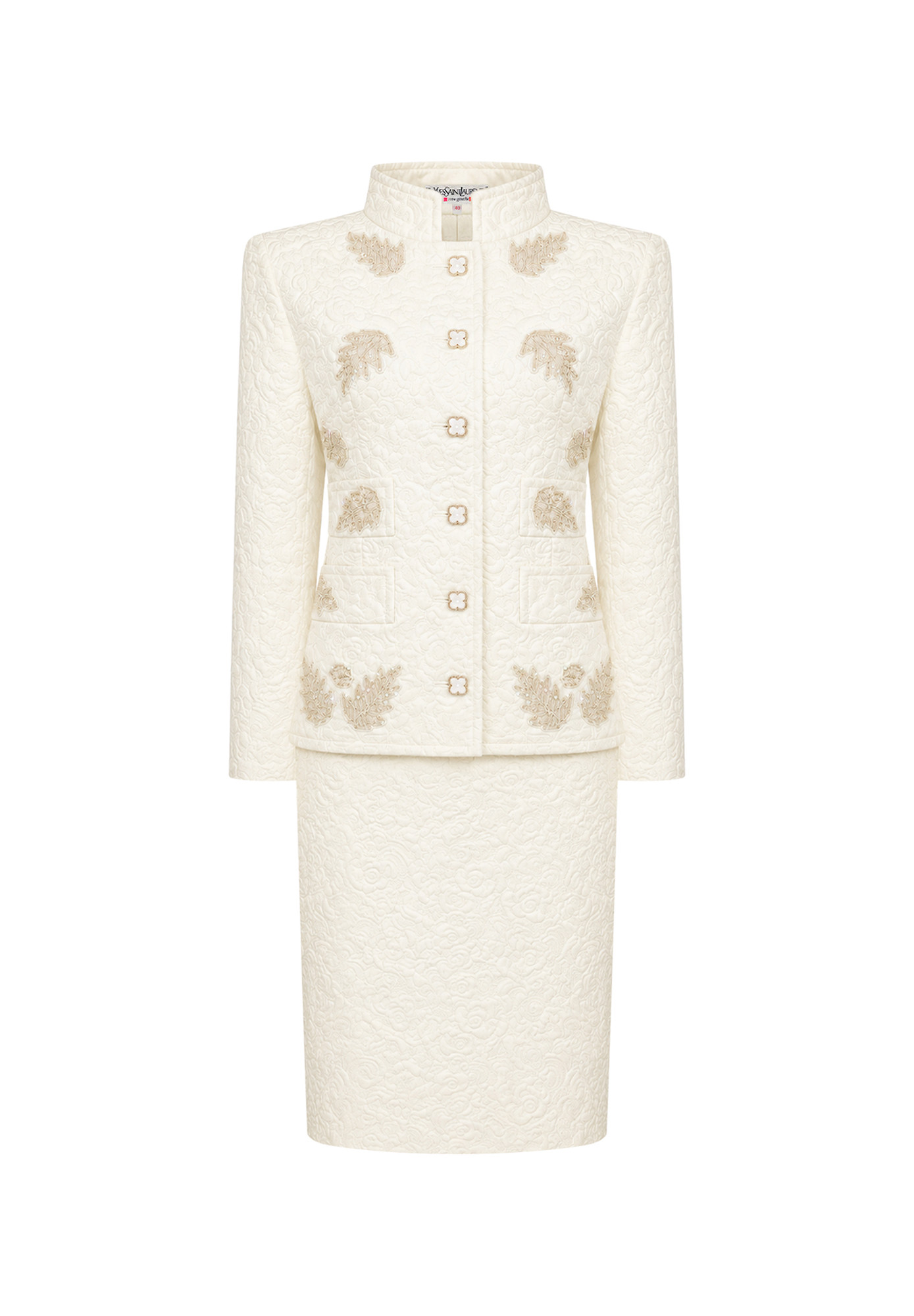 Yves Saint Laurent Suit With Embroidery