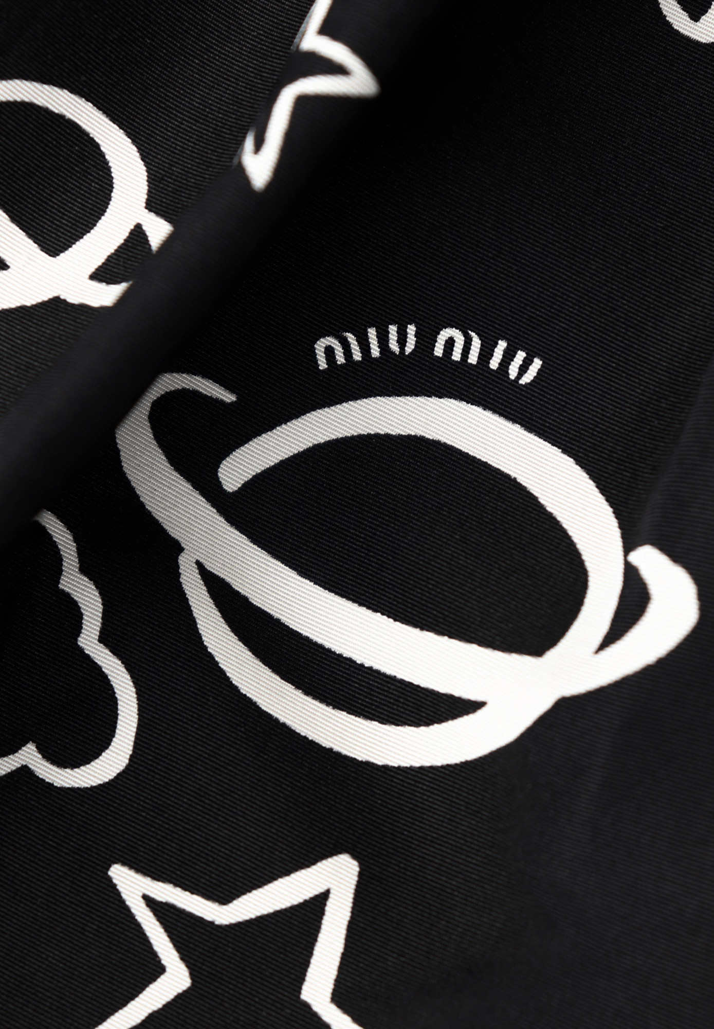 Miu Miu Draped Skirt with Print