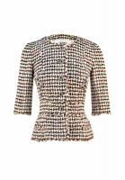 Chanel Houndstooth Black And White Jacket