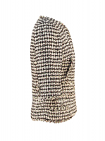 Chanel Houndstooth Black And White Jacket