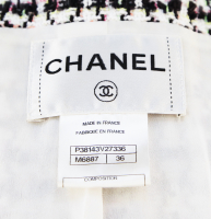 Chanel Houndstooth Black And White Jacket