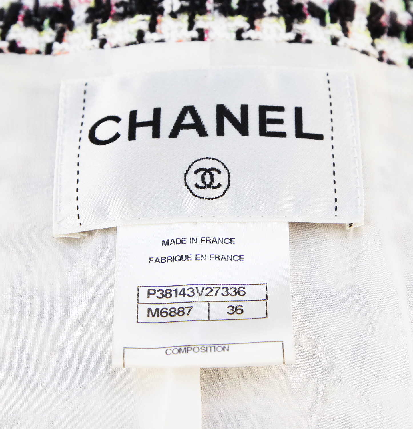 Chanel Houndstooth Black And White Jacket