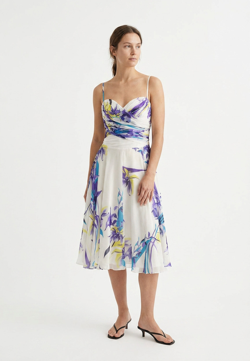 Versace Jeans Couture White Printed Dress