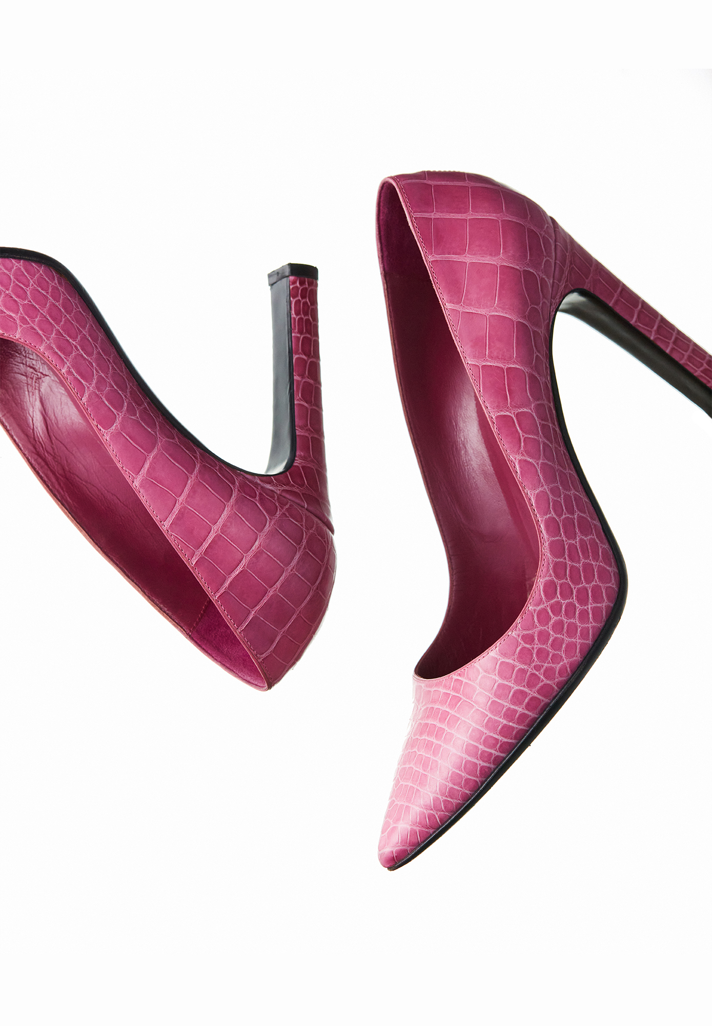 Hermès Crocodile Leather Heel Shoes